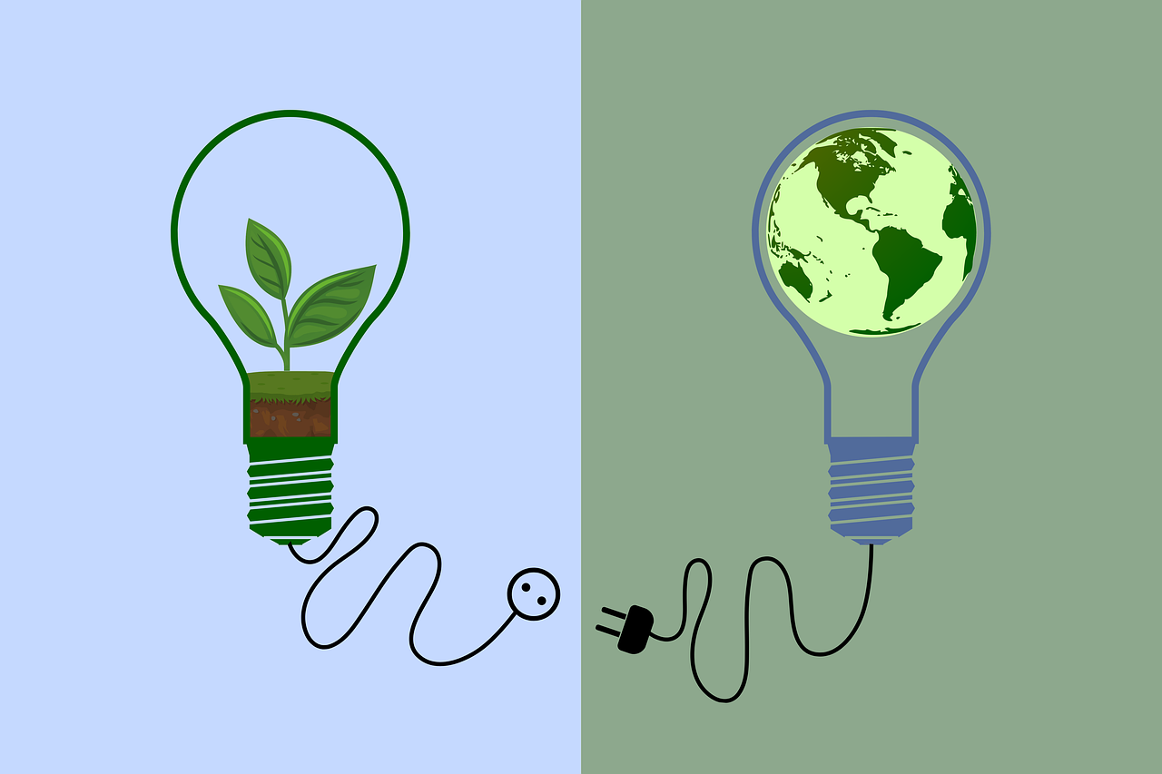 a visual encouraging people to save energy and conserve the environment